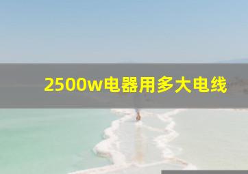 2500w电器用多大电线