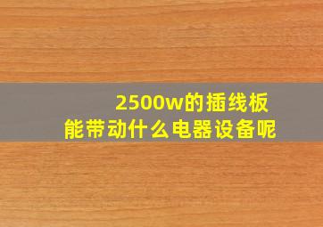 2500w的插线板能带动什么电器设备呢