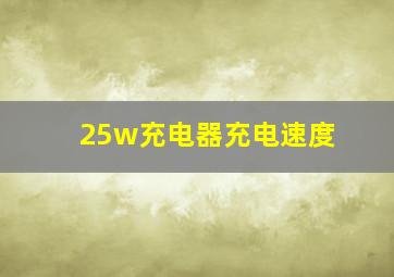 25w充电器充电速度