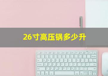 26寸高压锅多少升