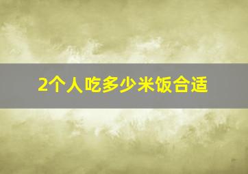 2个人吃多少米饭合适