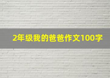 2年级我的爸爸作文100字