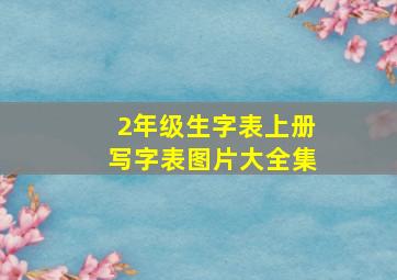 2年级生字表上册写字表图片大全集