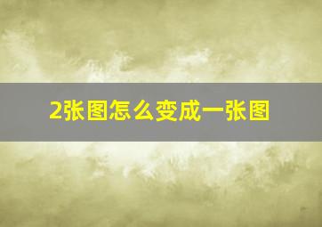 2张图怎么变成一张图