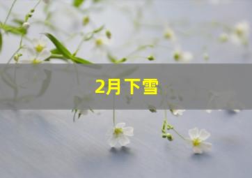 2月下雪