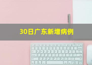 30日广东新增病例