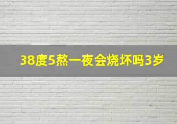 38度5熬一夜会烧坏吗3岁