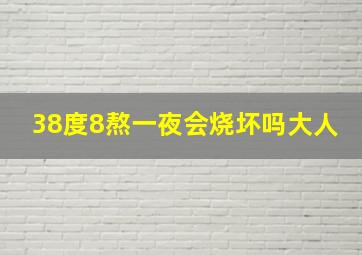 38度8熬一夜会烧坏吗大人