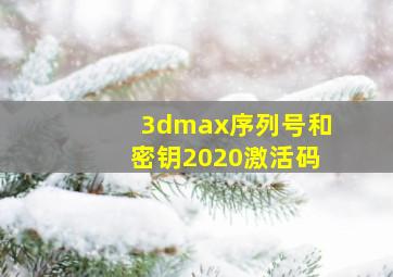 3dmax序列号和密钥2020激活码