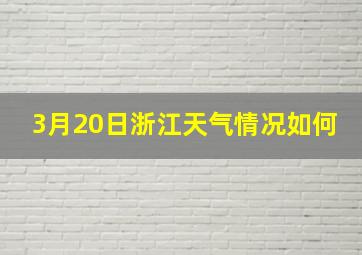 3月20日浙江天气情况如何