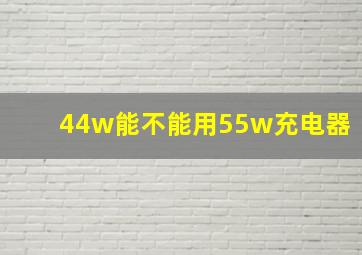 44w能不能用55w充电器