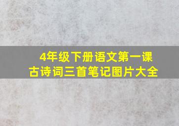 4年级下册语文第一课古诗词三首笔记图片大全