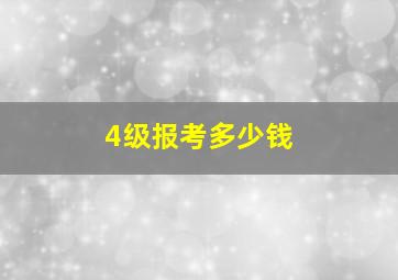 4级报考多少钱