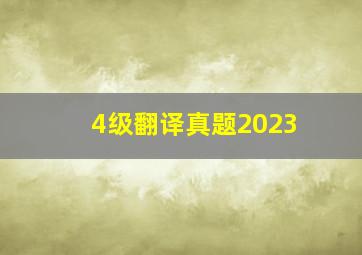 4级翻译真题2023