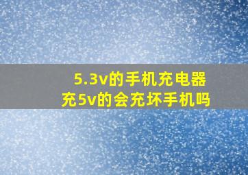 5.3v的手机充电器充5v的会充坏手机吗