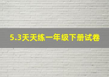 5.3天天练一年级下册试卷