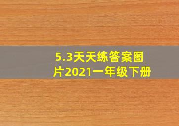 5.3天天练答案图片2021一年级下册