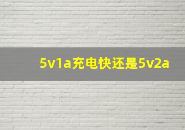 5v1a充电快还是5v2a