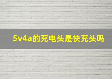 5v4a的充电头是快充头吗