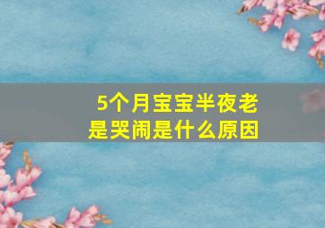 5个月宝宝半夜老是哭闹是什么原因