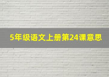 5年级语文上册第24课意思