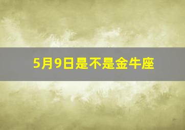 5月9日是不是金牛座