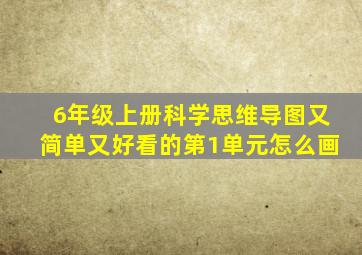 6年级上册科学思维导图又简单又好看的第1单元怎么画