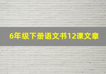 6年级下册语文书12课文章