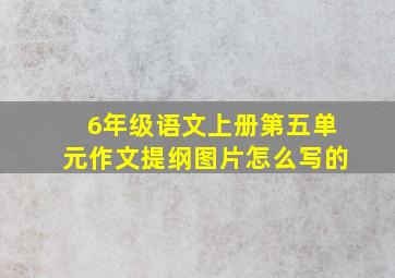 6年级语文上册第五单元作文提纲图片怎么写的