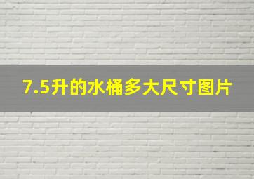 7.5升的水桶多大尺寸图片