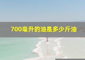 700毫升的油是多少斤油