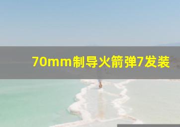 70mm制导火箭弹7发装