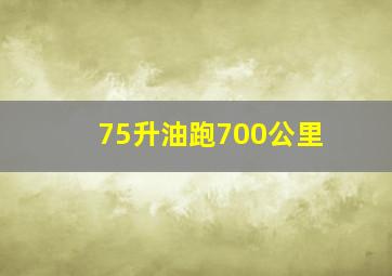 75升油跑700公里