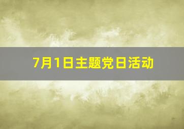 7月1日主题党日活动