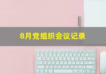 8月党组织会议记录