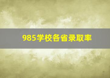 985学校各省录取率