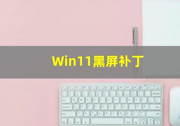 Win11黑屏补丁