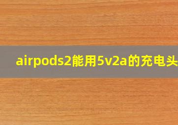 airpods2能用5v2a的充电头吗