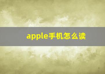 apple手机怎么读