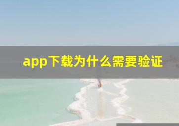 app下载为什么需要验证