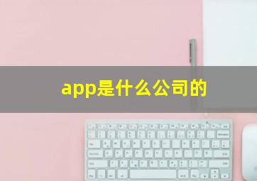 app是什么公司的