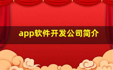 app软件开发公司简介