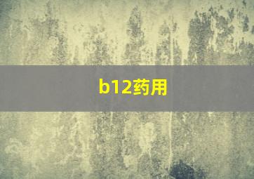 b12药用