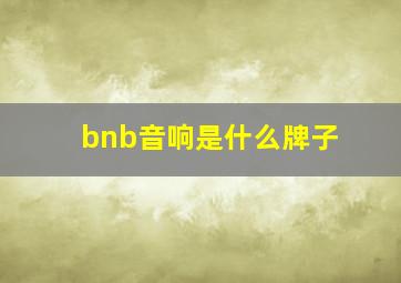 bnb音响是什么牌子