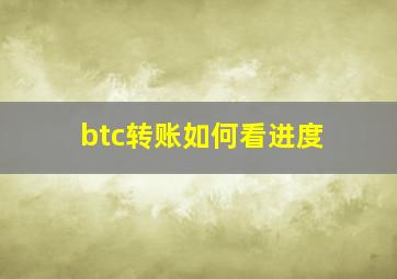 btc转账如何看进度