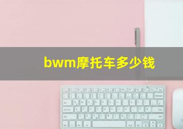 bwm摩托车多少钱