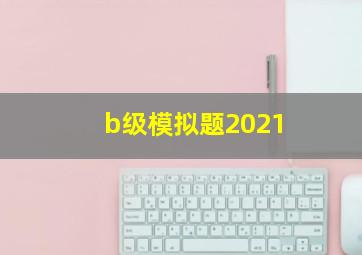 b级模拟题2021