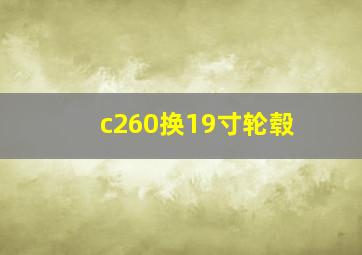 c260换19寸轮毂