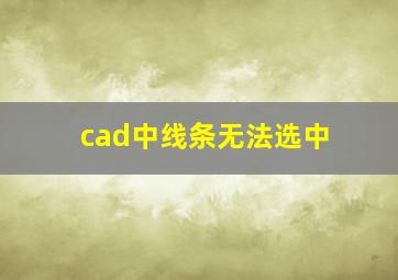 cad中线条无法选中