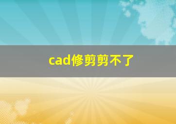 cad修剪剪不了